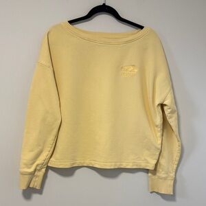Roots Pale Yellow Crewneck Pullover Sweatshirt
